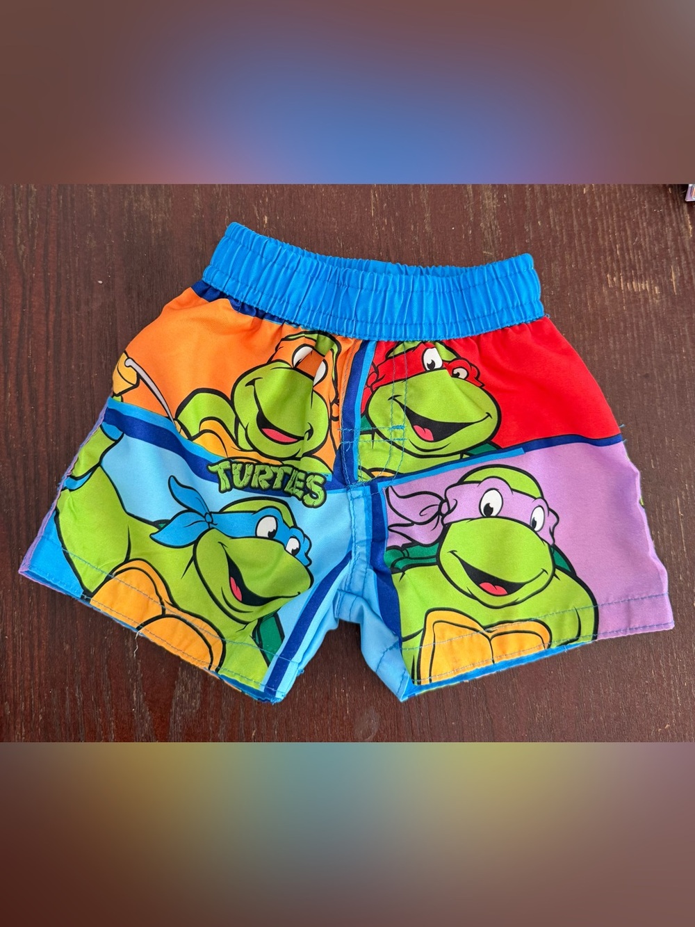 Y2K Nickelodeon Ninja Turtle Swim Shorts 3-6M